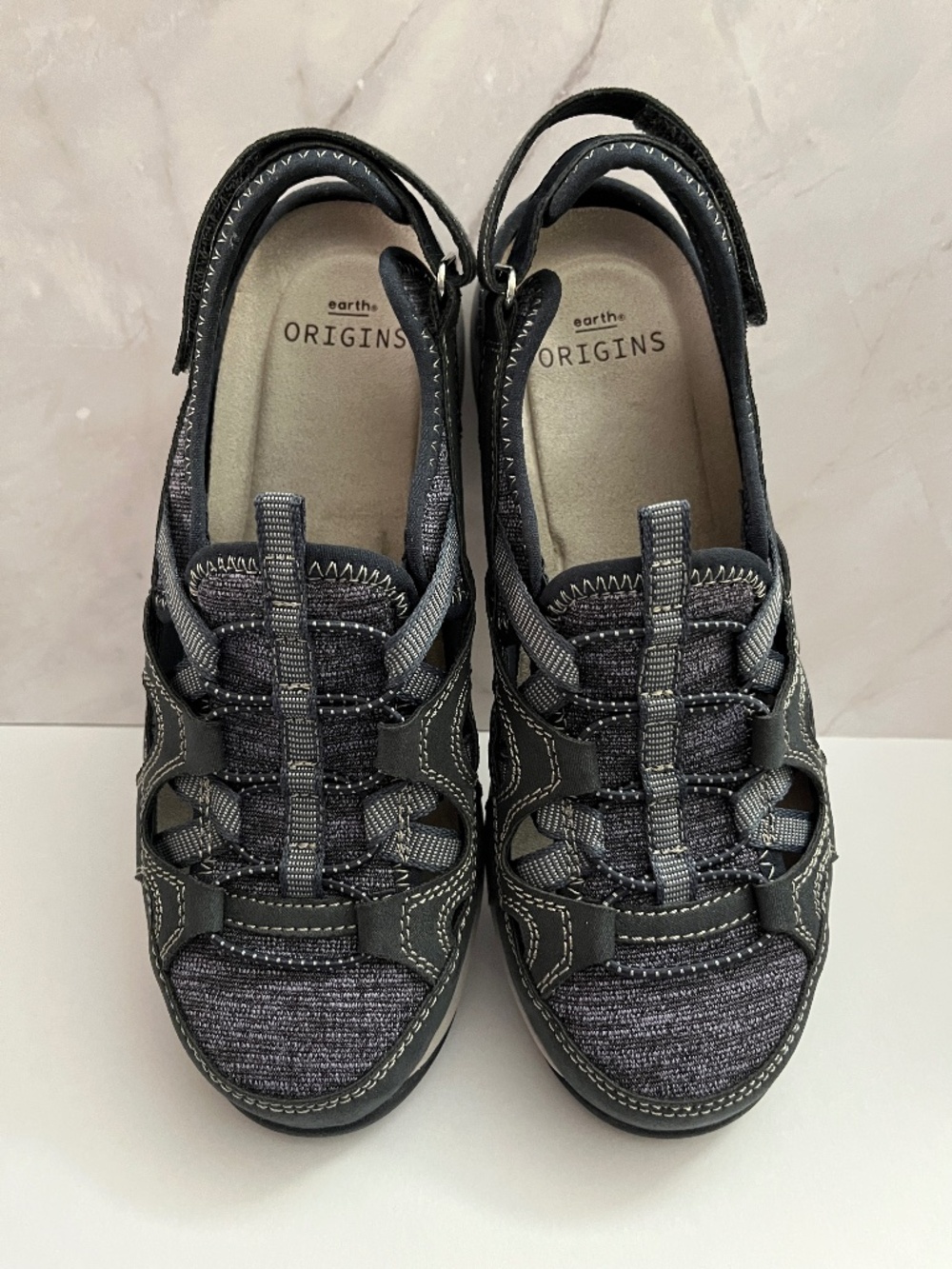 NIB Women’s Earth Origins Blue Sid Slip-on Sneakers Size 7 Wide